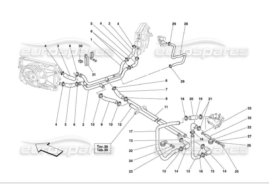 ferrari 360 modena cooling system part diagram