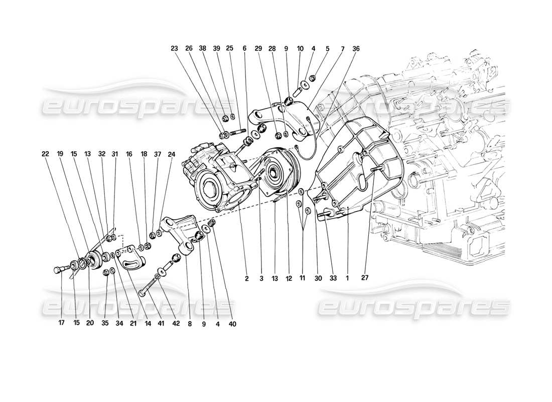 ferrari mondial 8 (1981) air conditioning compressor and controls part diagram