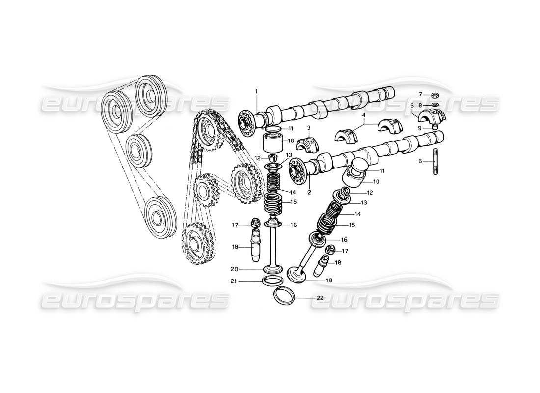 ferrari 246 dino (1975) timing part diagram