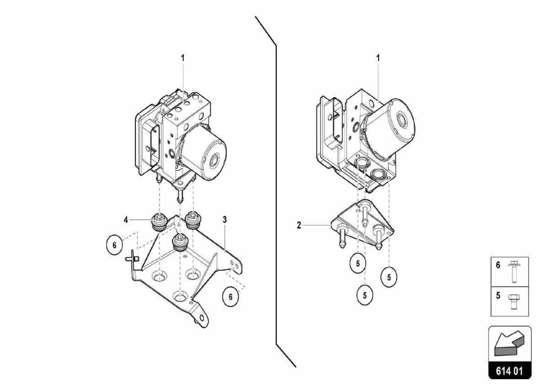 lamborghini centenario spider abs unit with control unit part diagram