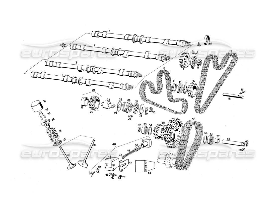 maserati qtp.v8 4.9 (s3) 1979 timing part diagram