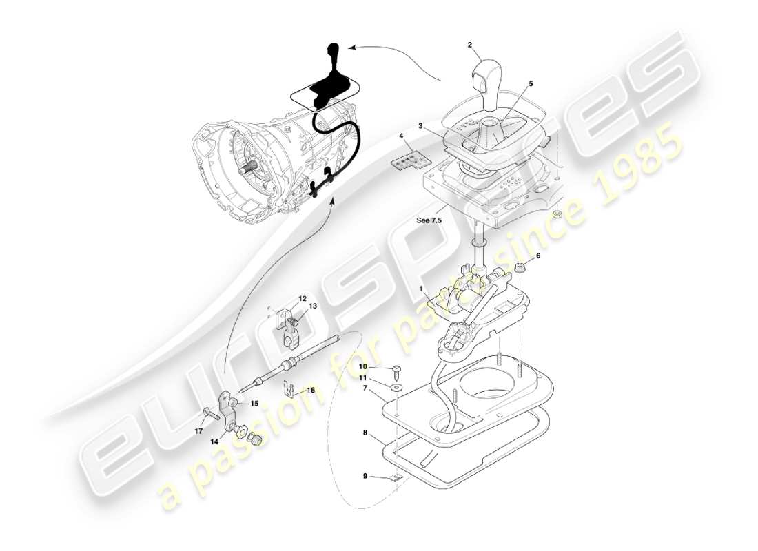 a part diagram from the aston martin db7 vantage (2000) parts catalogue