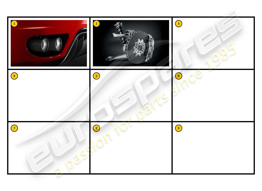 a part diagram from the ferrari f430 spider (accessories) parts catalogue