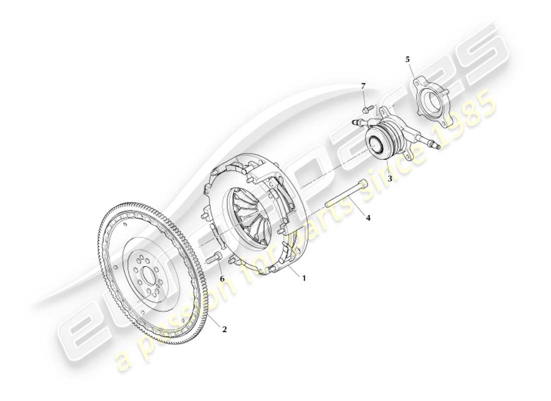 aston martin db7 vantage (2004) clutch kit (valeo) part diagram