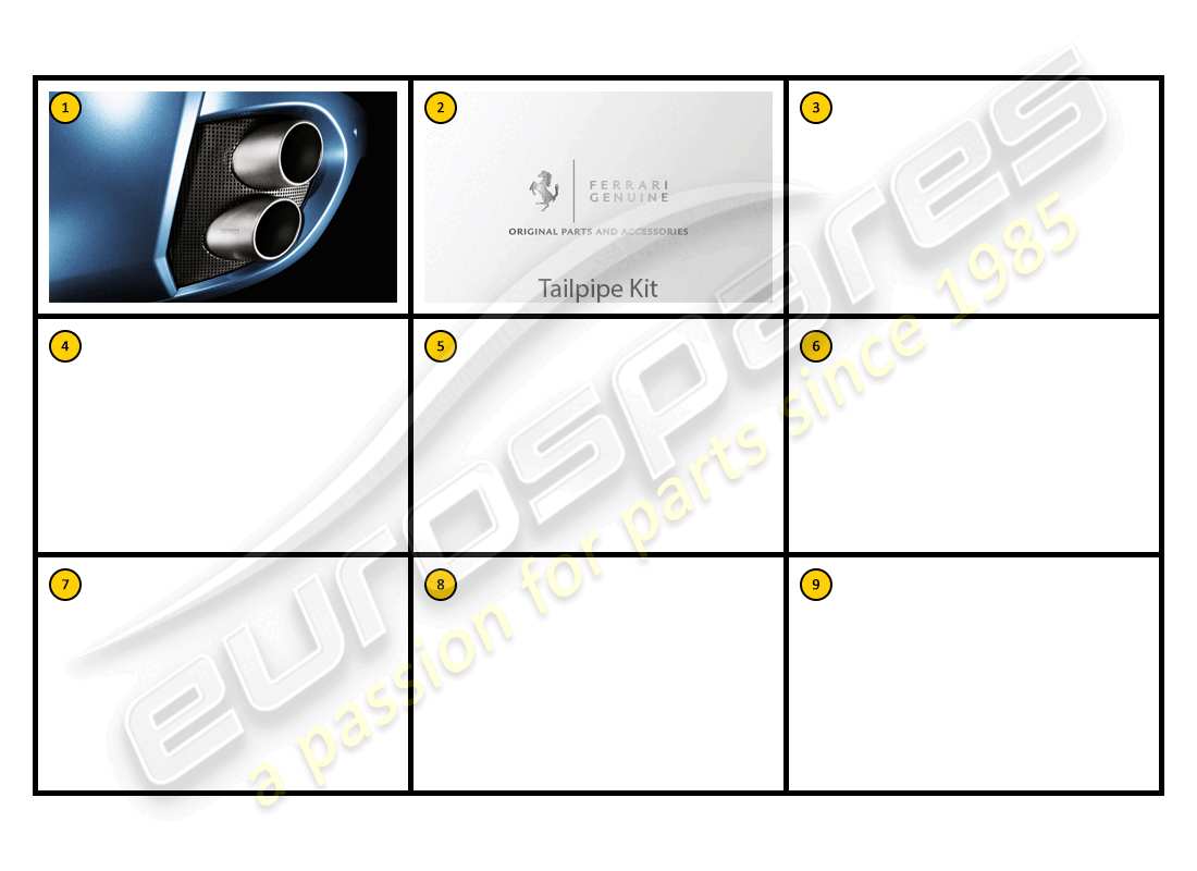 ferrari california (accessories) exterior - exhaust part diagram