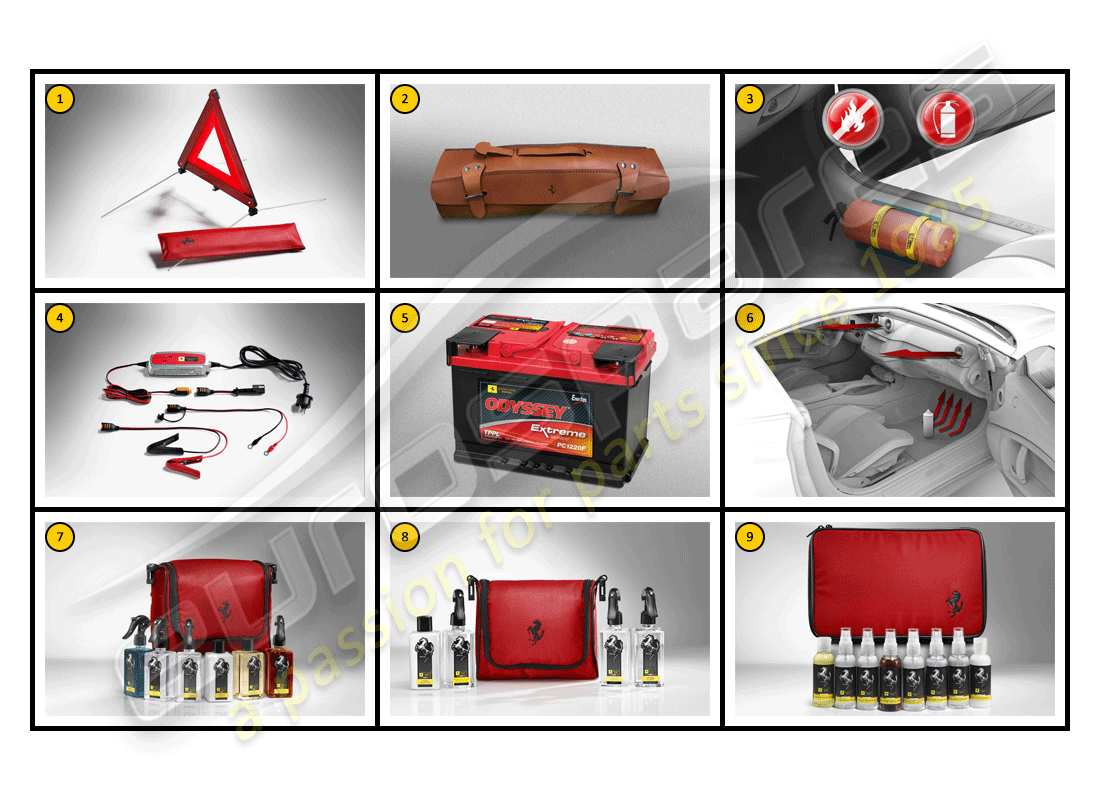 ferrari ff (accessories) car care - general part diagram