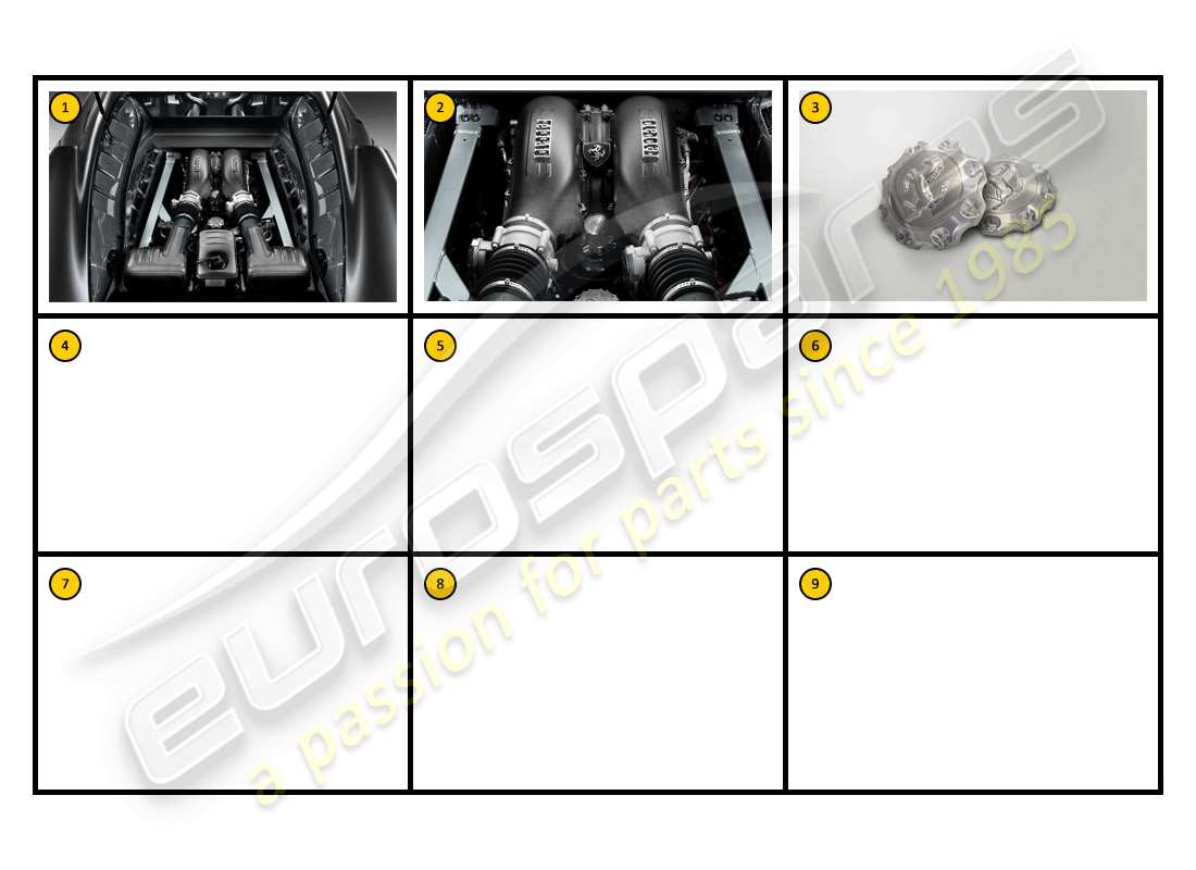 ferrari f430 spider (accessories) racing - engine bag part diagram