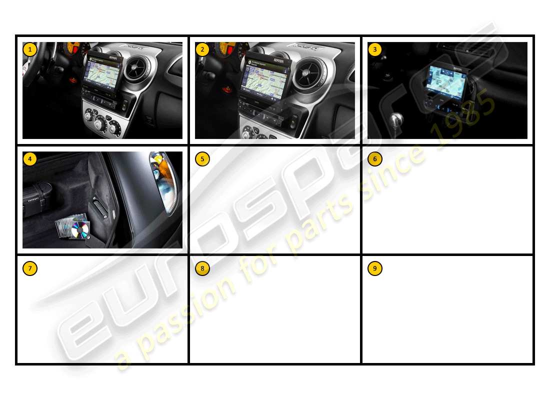 ferrari f430 spider (accessories) equipment - in car entertainment part diagram