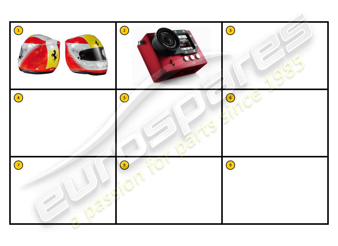 ferrari f430 spider (accessories) racing - general part diagram