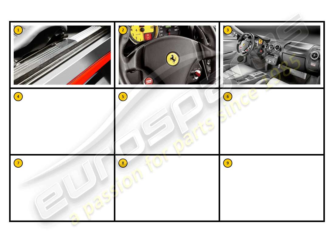 ferrari f430 spider (accessories) interior - general part diagram