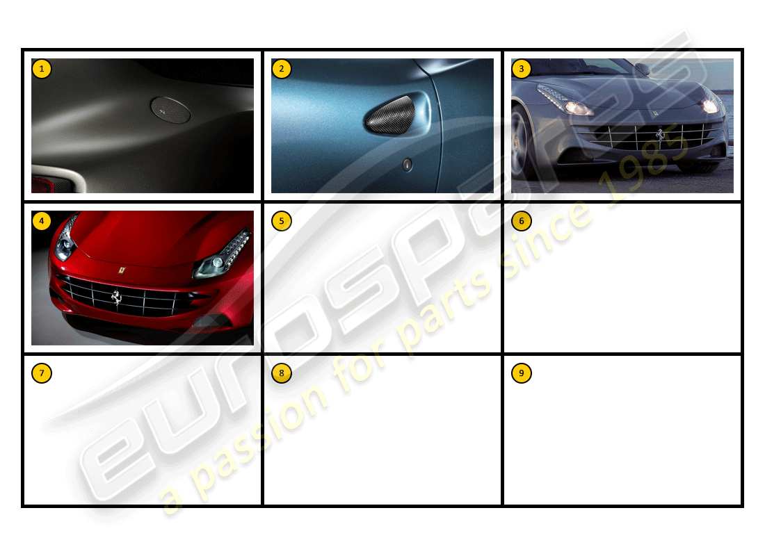 ferrari ff (accessories) exterior - body part diagram