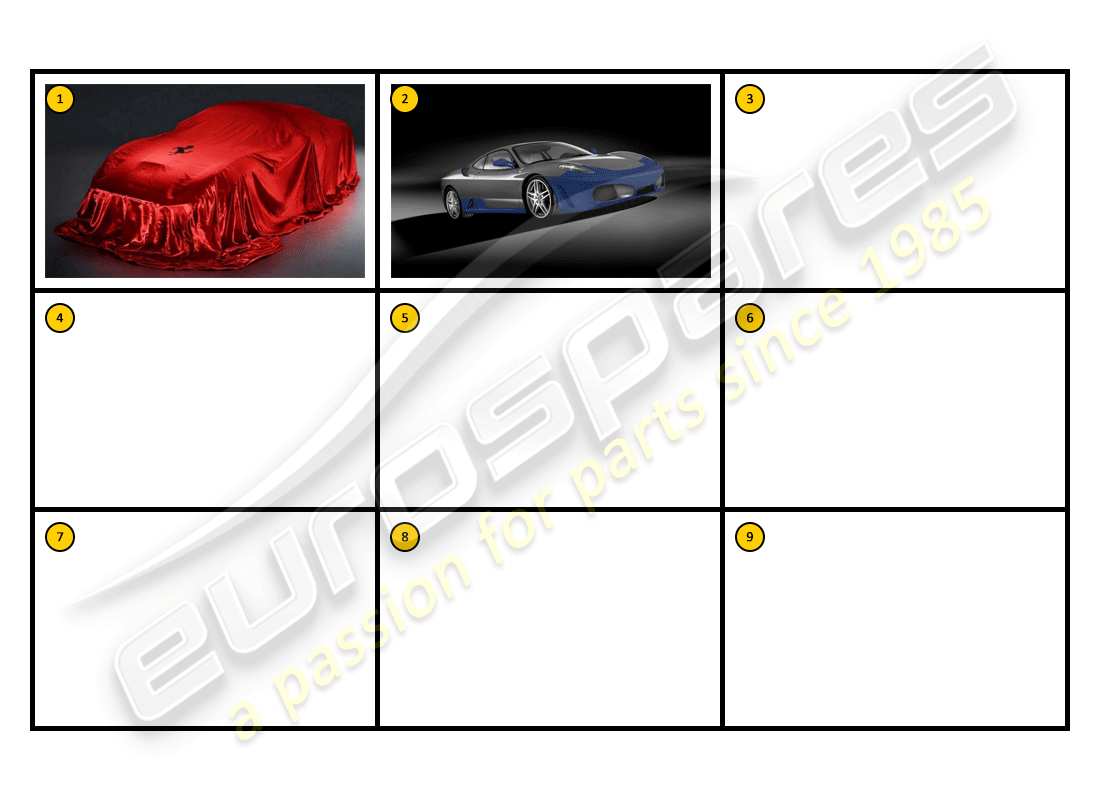 ferrari f430 coupe (accessories) car care - vehicle protection part diagram