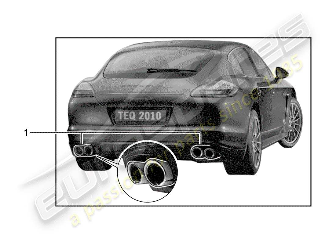 a part diagram from the porsche tequipment panamera (2010) parts catalogue