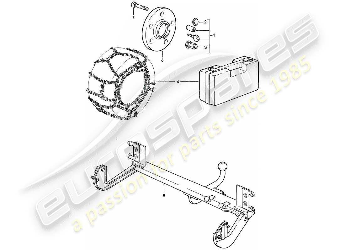 a part diagram from the porsche 944 (1987) parts catalogue