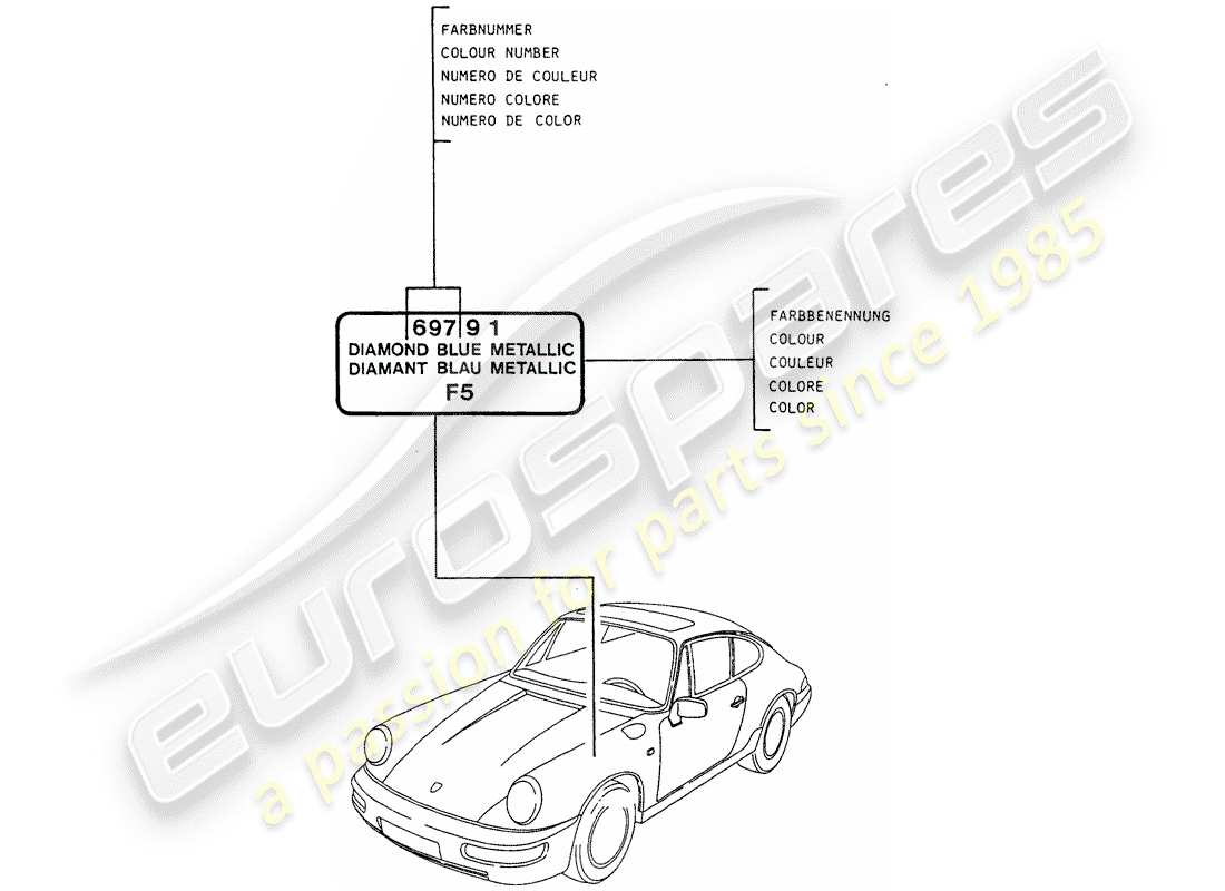 a part diagram from the porsche 964 (1994) parts catalogue