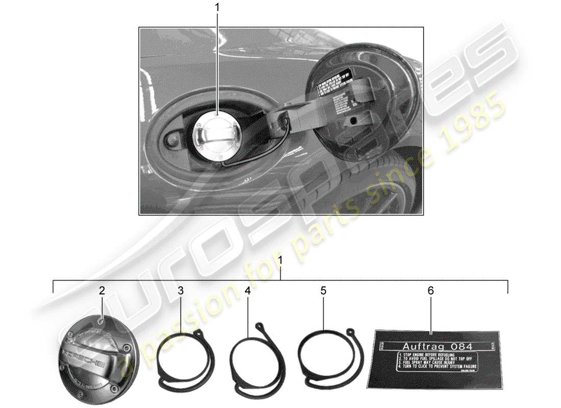 a part diagram from the porsche tequipment 98x/99x (2012) parts catalogue