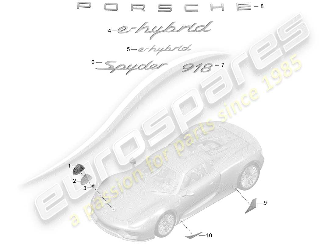 part diagram containing part number 91850482800