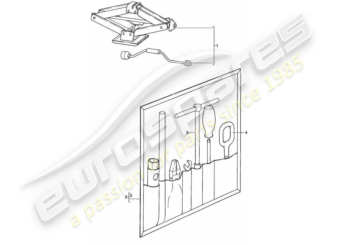 a part diagram from the porsche 944 (1982) parts catalogue