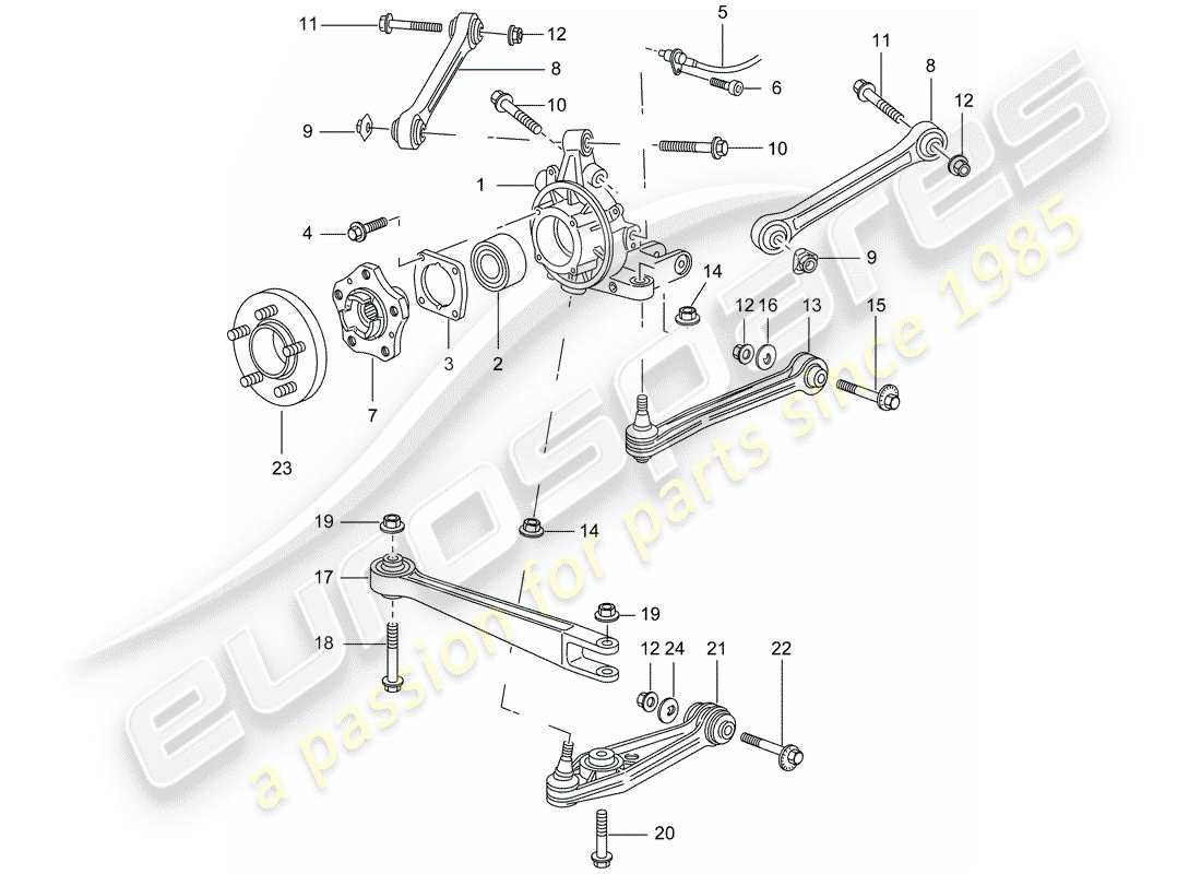 a part diagram from the porsche 996 t/gt2 (2004) parts catalogue