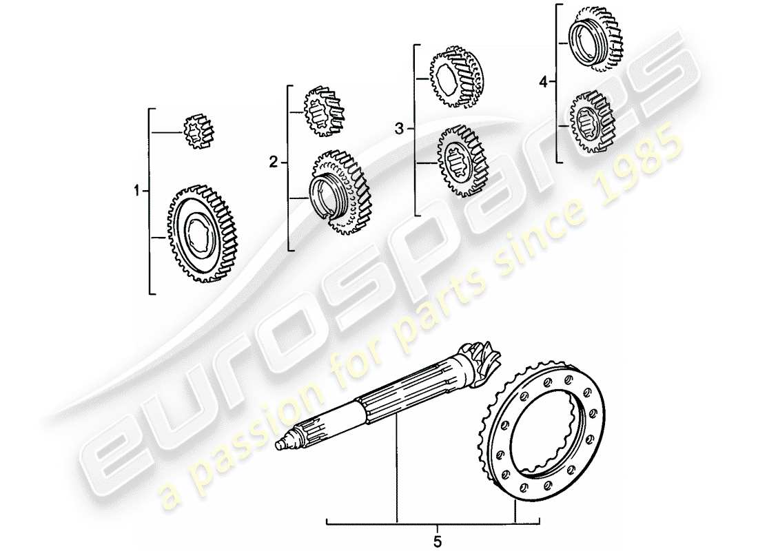 a part diagram from the porsche 911 (1985) parts catalogue