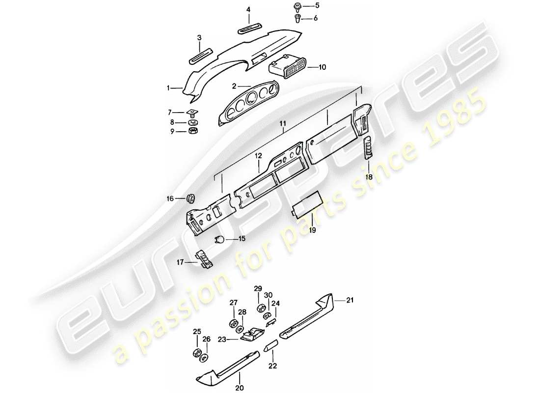 a part diagram from the porsche 911 (1982) parts catalogue