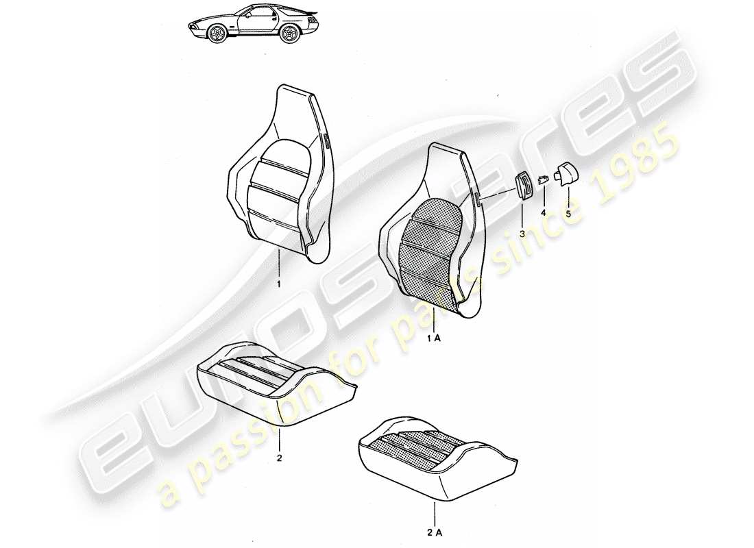 porsche seat 944/968/911/928 (1991) cover - heater element - sports seat - d - mj 1987>> part diagram