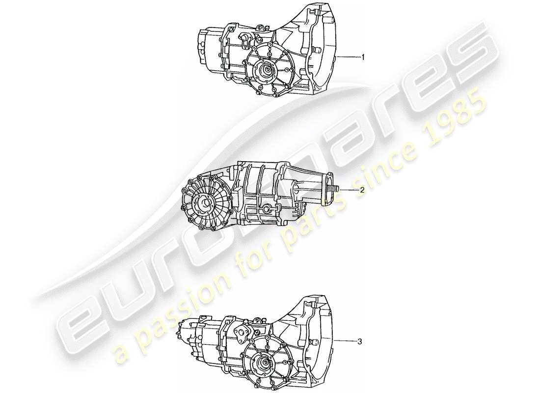 porsche replacement catalogue (1966) manual gearbox part diagram