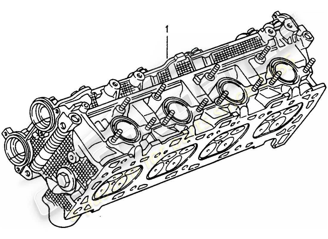 porsche replacement catalogue (1985) cylinder head part diagram