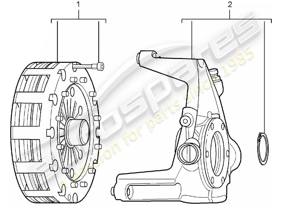 porsche replacement catalogue (1984) clutch part diagram