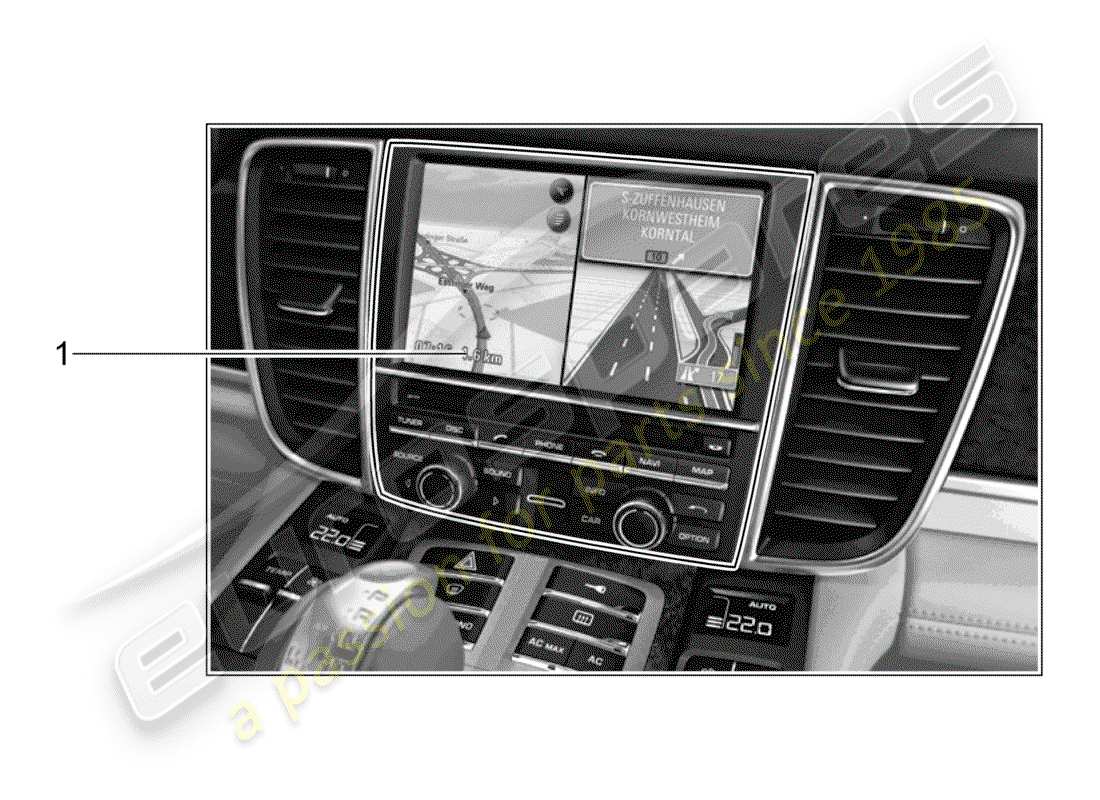 porsche tequipment panamera (2020) navigation system part diagram