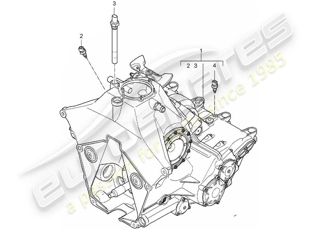 porsche replacement catalogue (1984) manual gearbox part diagram