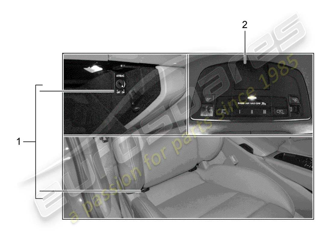 porsche tequipment 98x/99x (2014) child seat part diagram