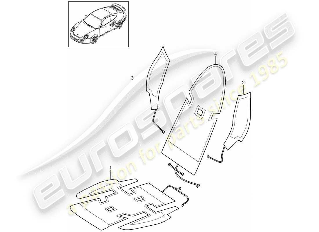 porsche 911 t/gt2rs (2012) heater part diagram