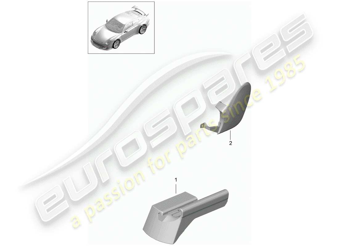 porsche 991r/gt3/rs (2019) sports seat plus part diagram