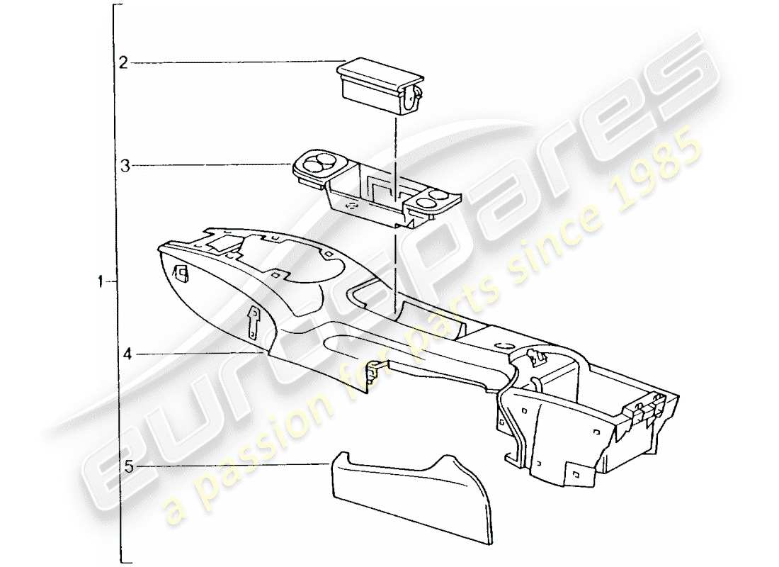 porsche tequipment catalogue (1987) installation kit part diagram