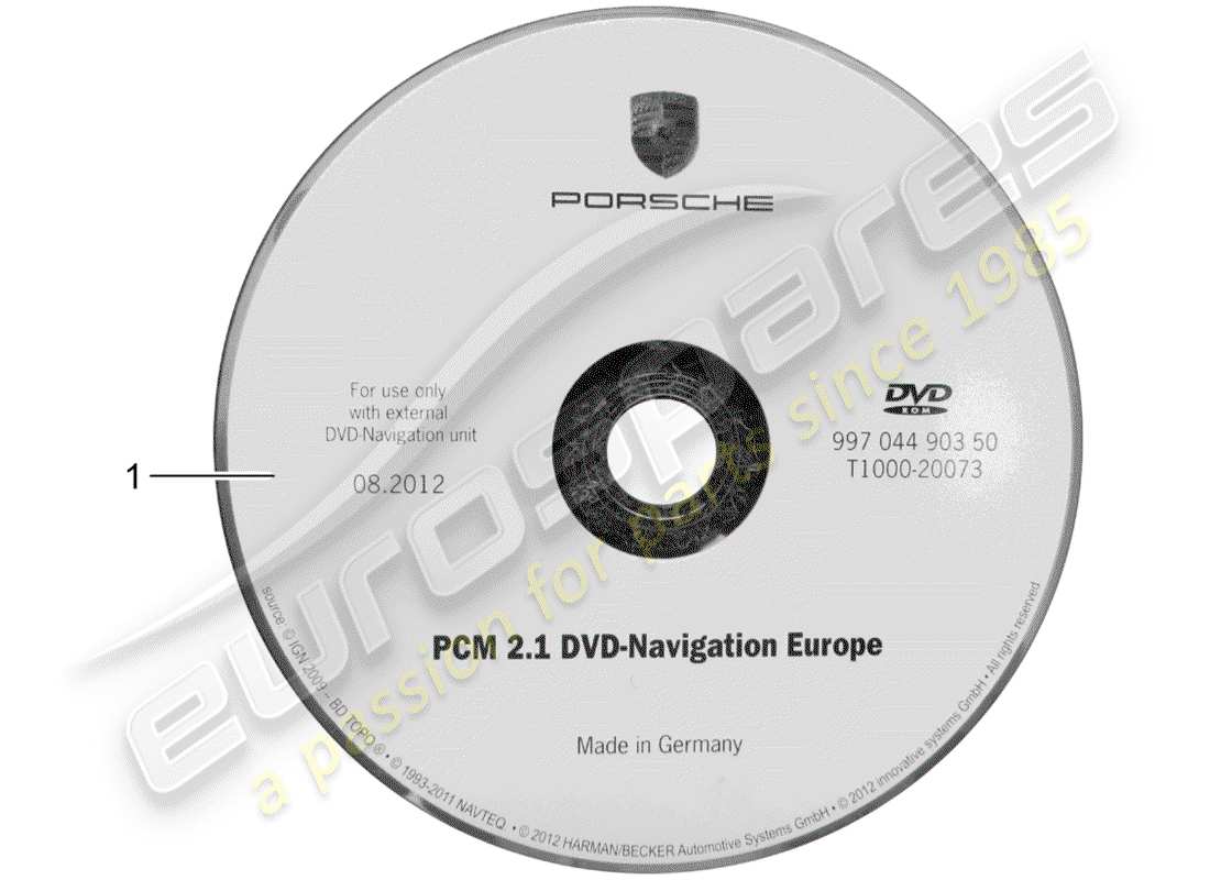 porsche tequipment catalogue (2006) navigation part diagram