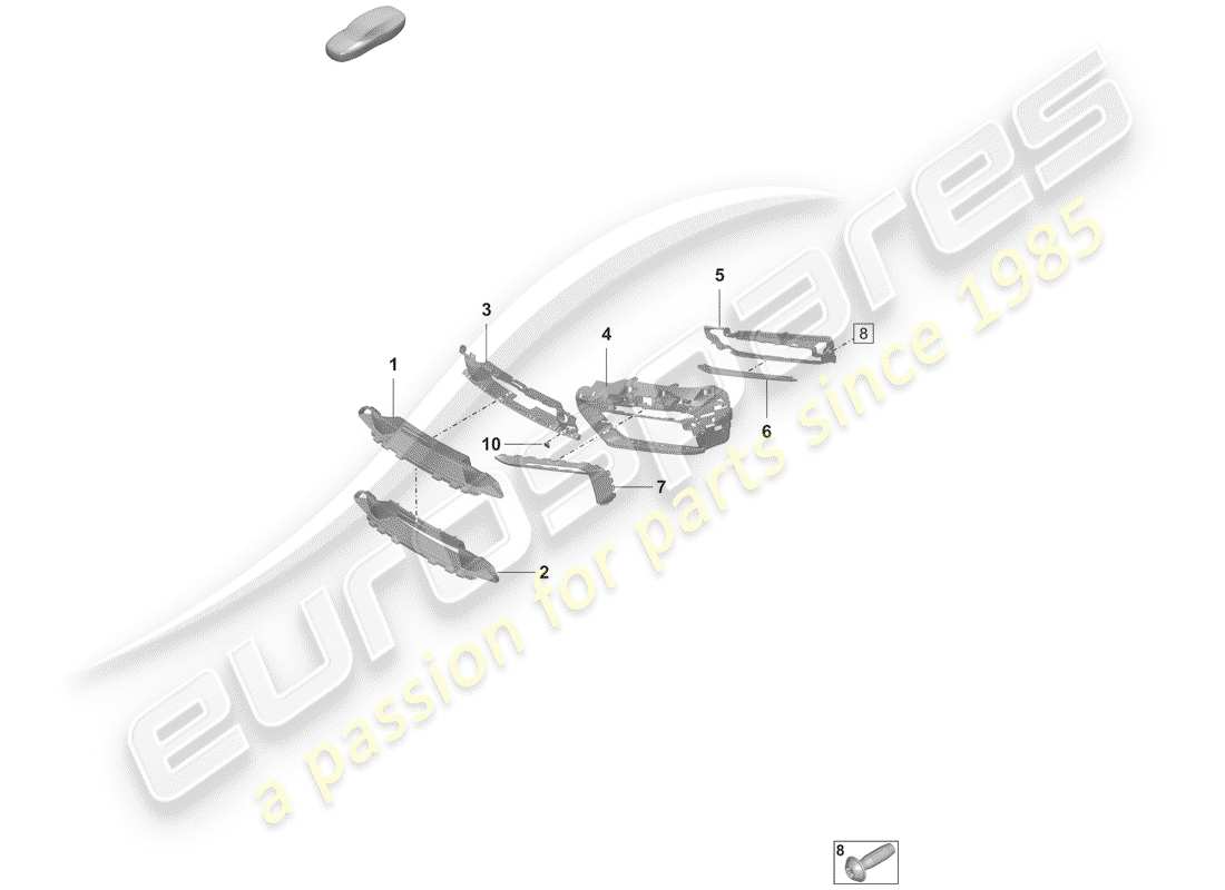 porsche 2019 air duct part diagram