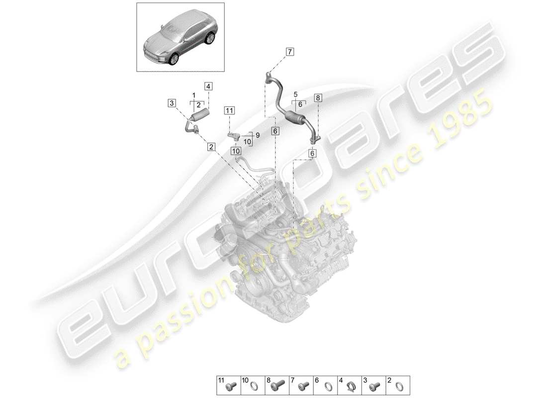 porsche macan (2019) water cooling for part diagram