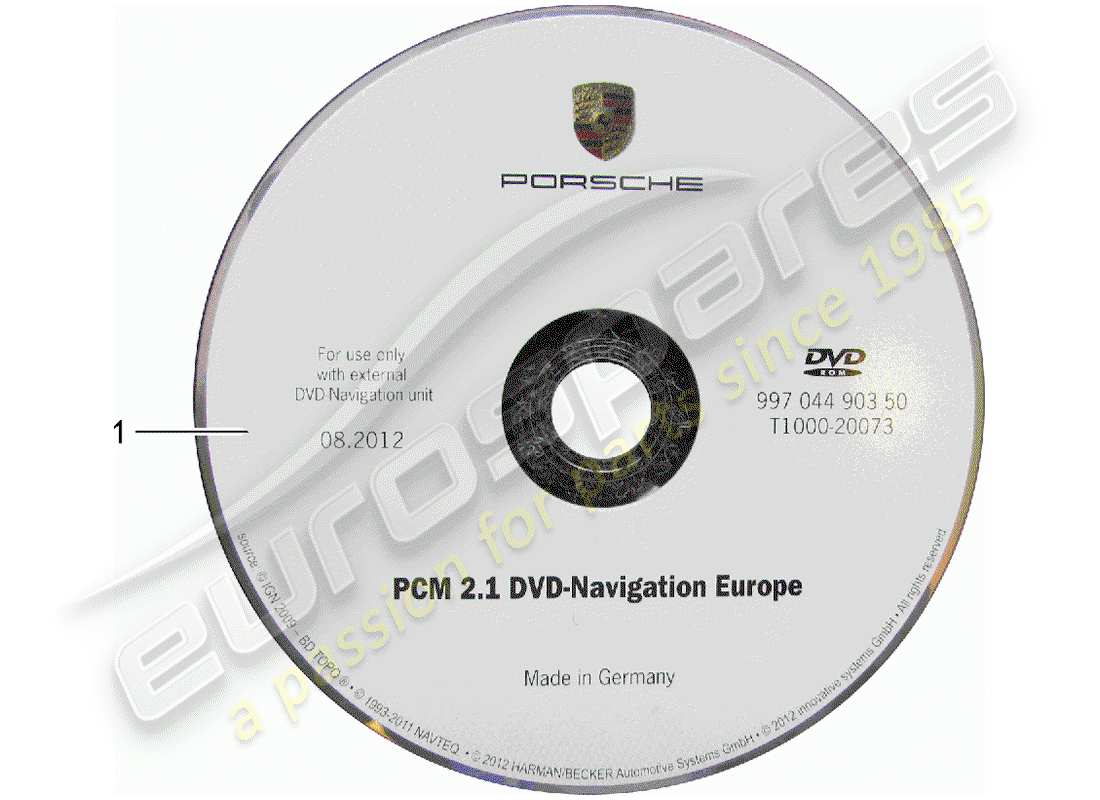 porsche tequipment cayenne (2008) navigation system part diagram