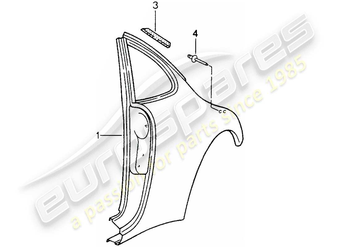 porsche 993 (1998) side panel part diagram