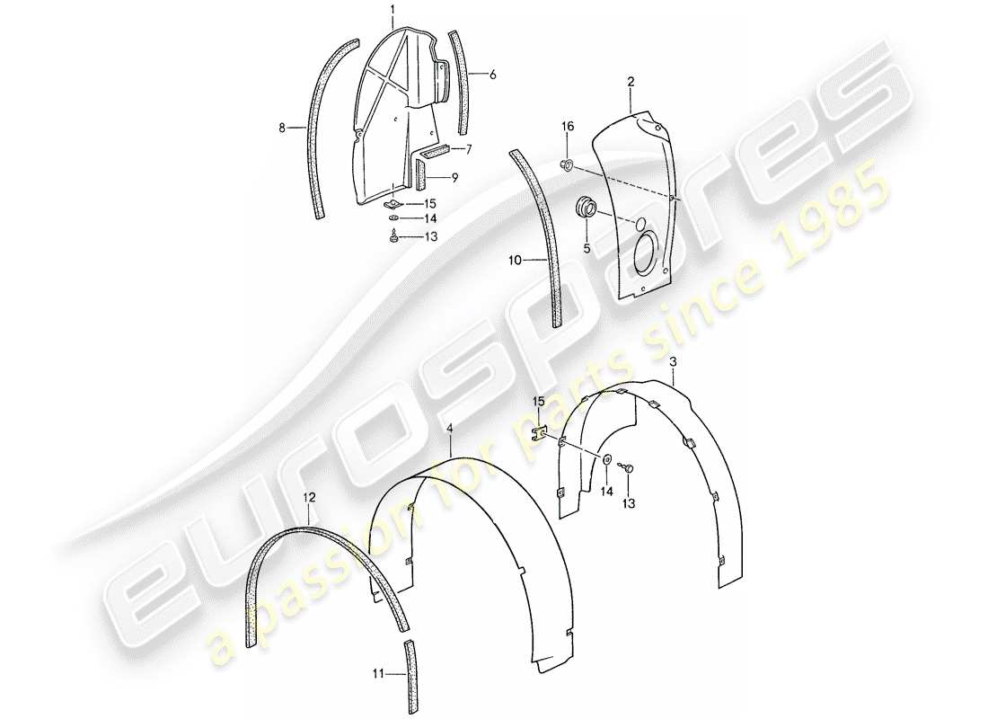 porsche 959 (1987) wheel cover part diagram