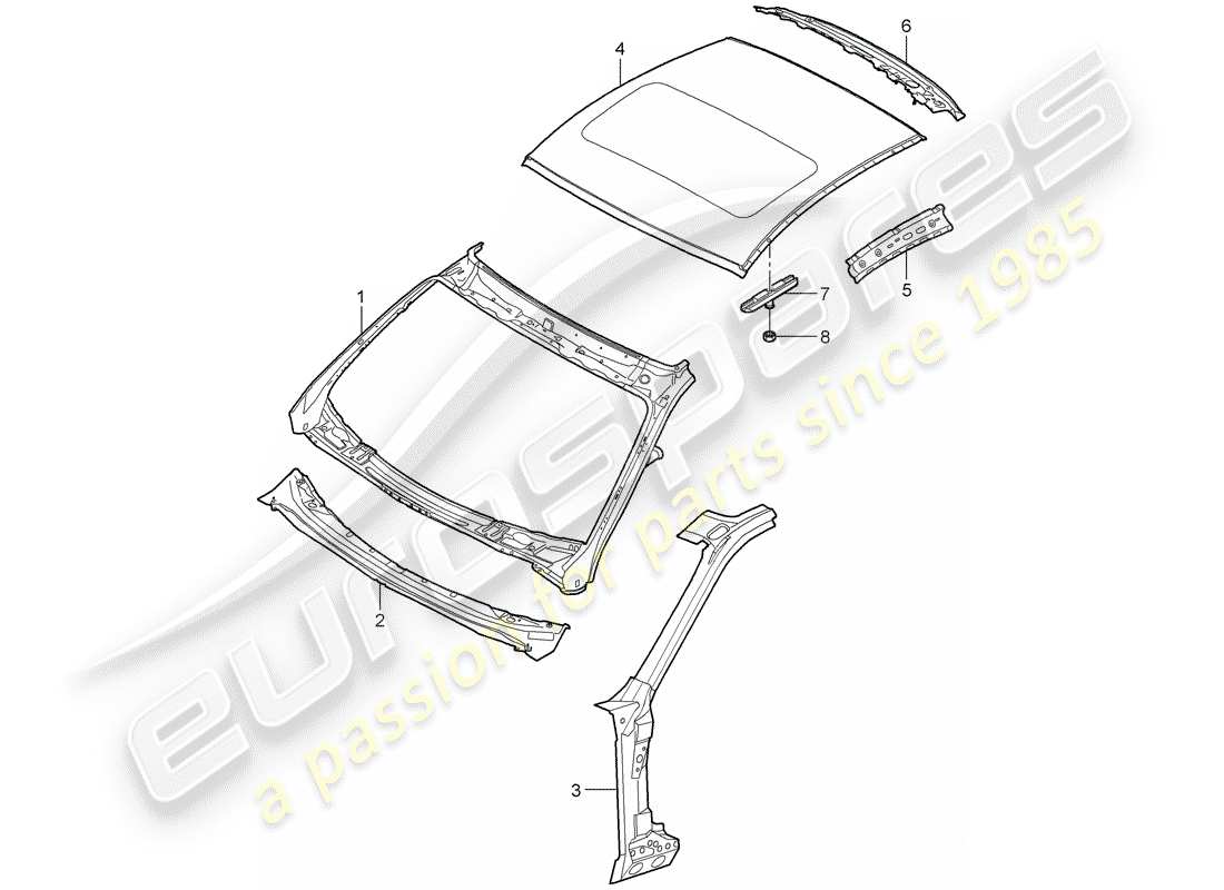 porsche 997 gt3 (2010) cowl part diagram