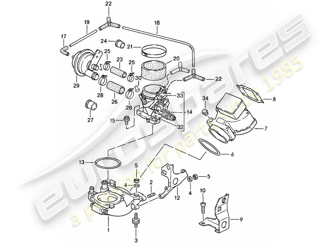 porsche 928 (1986) l-jetronic - 1 - - d >> - mj 1984 part diagram