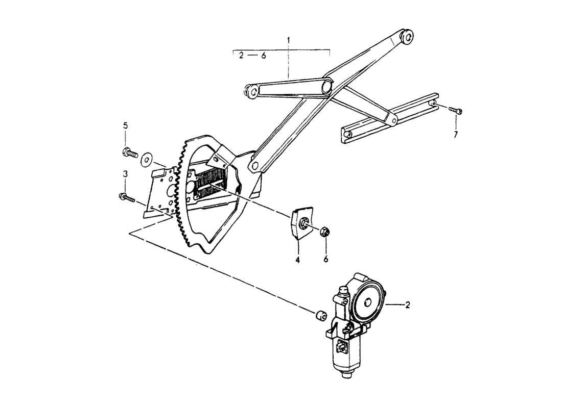 porsche 964 (1994) window regulator - electric part diagram