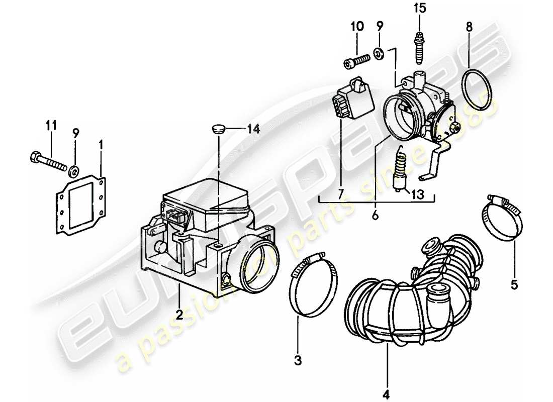 porsche 944 (1988) l-jetronic - 1 part diagram