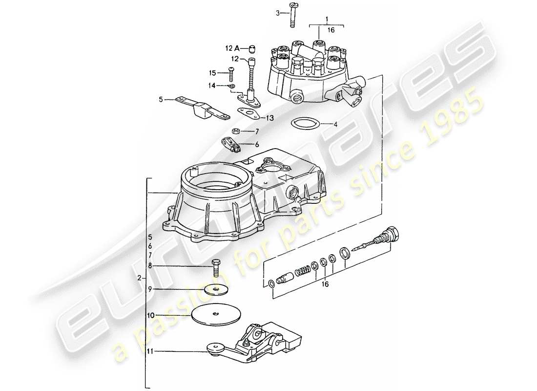 porsche 964 (1993) mixture control unit part diagram