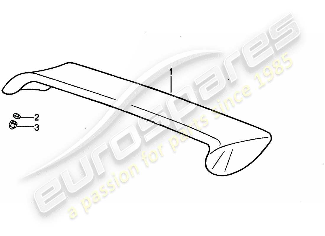 porsche 928 (1992) spoiler part diagram