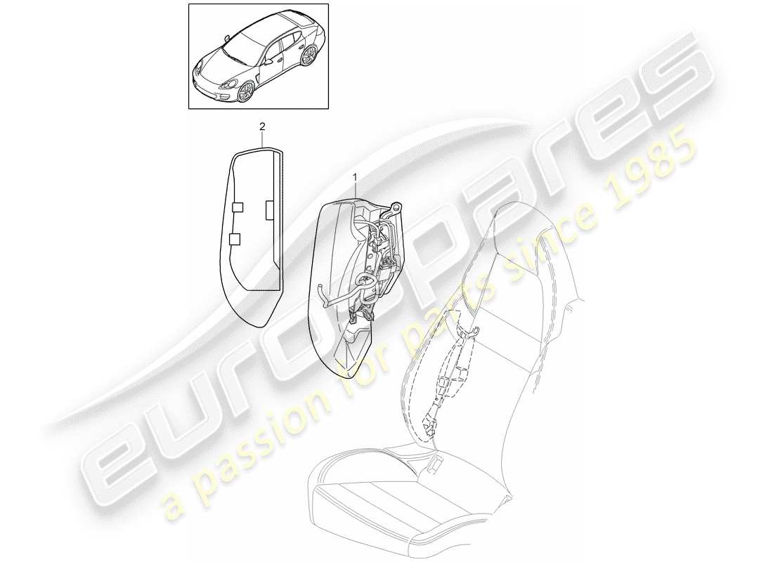 porsche panamera 970 (2013) side panel part diagram