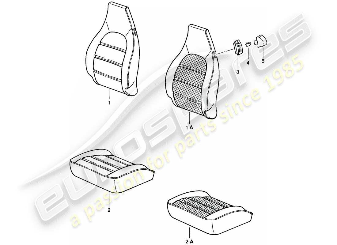 porsche 928 (1983) front seat - cover - heater element - d - mj 1985>> part diagram