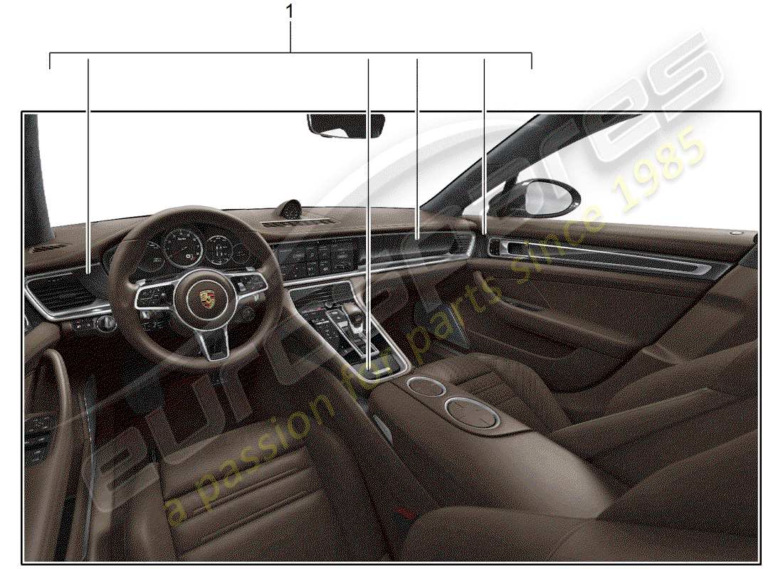 porsche tequipment panamera (2012) design package part diagram